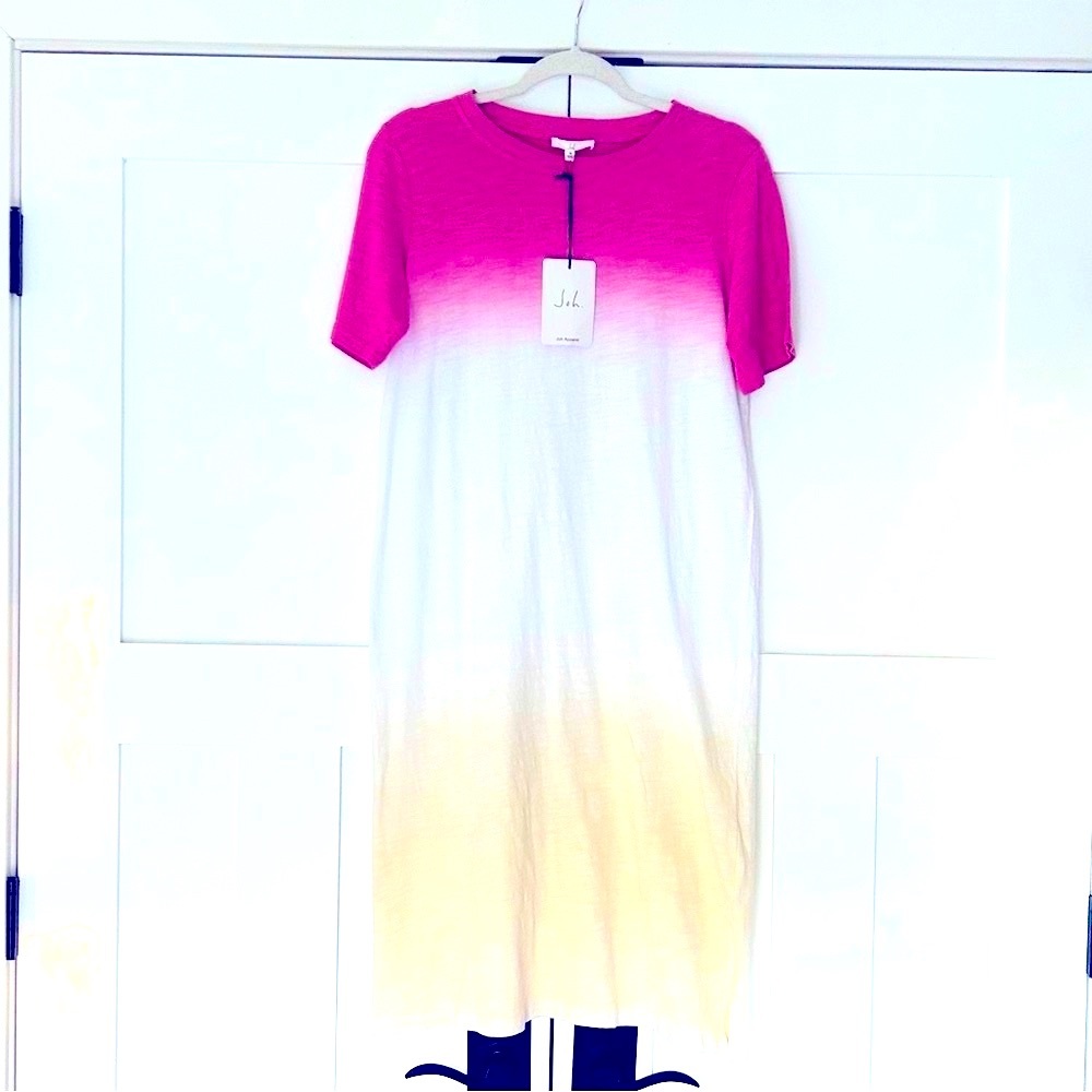 273. Joh Cait NWT Dip Dyed Short Sleeve Cotton Midi Dress